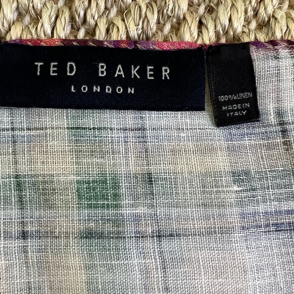 Ted Baker pocket square multi color, 100% linen - Picture 4 of 4